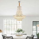 American Retro Crystal Chandelier Gold/Chrome for Living Room - Ljojo Luxury Home Decor Lighting