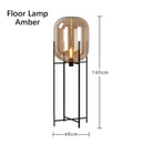 Ljojo Luxury Glass Floor Lamp LED Bedside Table Light Modern Nordic Minimalist Style