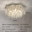 Modern Luxury K9 Crystal LED Ceiling Chandelier - Bedroom Living Room Kitchen Island Lighting by Ljojo