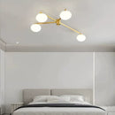 Modern Gold Glass Ceiling Light Fixture for Bedroom Dining Room by Ljojo