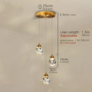 LED Crystal Chandelier - Modern Minimalist Living Room Dining Bedroom Bar Decor Light by Ljojo