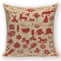 Elk Snowflake Santa Claus Gloves Christmas Pillowcase by Ljojo