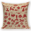 Elk Snowflake Santa Claus Gloves Christmas Pillowcase by Ljojo
