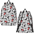 Ljojo Mickey Mouse Canvas Backpack: Large Capacity School Bag for Kids