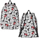 Ljojo Mickey Mouse Canvas Backpack: Large Capacity School Bag for Kids
