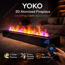 Ljojo Water Electric Fireplace 3D Mist Flame Realistic Remote Control Interior Steam Fireplace