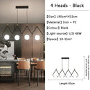Nordic Luxury Cream Ball Leather Chandelier by Ljojo