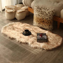 Ljojo Long Plush Fur Rug for Living Room, Bedroom - Luxurious Artificial Sheepskin Carpet