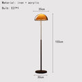 Vintage Amber Dome Floor Lamp Modern Standing Light Pull Chain Bedroom Living Room Office by Ljojo