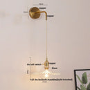 Ljojo LED Wall Lights Bar Clear Glass Bedside Lamp Stair Light Fixtures