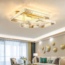 Ljojo Luxury Crystal Ceiling Chandelier, Dimmable LED Lights for Bedroom Decor