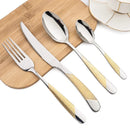 Ljojo 24-Piece Stainless Steel Cutlery Set Dinnerware Silverware Flatware Tableware Kit