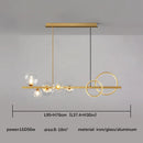 Modern LED Ceiling Chandelier Black for Kitchen Table Dining Room - Ljojo