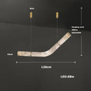 Ljojo Marble Collection LED Hanging Chandelier for Living Room, Restaurant, Foyer - Trendy Suspension Luminaire Lights