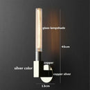 Ljojo Loft America Country LED Wall Lamp in Copper Glass for Bedroom, Living Room, Bathroom