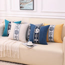 Ljojo Linen Chinese Pavilion Pattern Pillow Cover for Home Sofa Bedroom