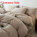 Ljojo 100% Cotton Yarn-Dyed 4-Piece Duvet Set - Ultra-Soft Bedding