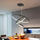 Nordic 6 Ring LED Chandelier Dimmable Modern Living Bedroom Decor Lighting by Ljojo
