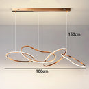 Ljojo Modern Minimalist Circular Hollow Staircase Chandelier for High Ceiling Living Room