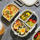 Ljojo 3-Compartment Bento Lunch Box: Leak-proof, Microwave Safe