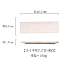 Ljojo 11 inch Ceramic Sushi Plate Saury Barbecue Sashimi Plate Square Tableware