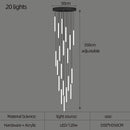 Large Staircase Chandelier LED Long Lamp for Home Hotel Hall Suspension Ljojo Chandelier Lighting