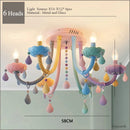 Ljojo Macaron Ceiling Light: Princess Room LED Chandelier for Children's Decor