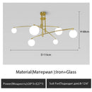 Glass Ball LED Pendant Light Fixture for Living Dining Room - Ljojo