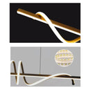 LED Pendant Lamp Elegant Black Gold Chandelier Stylish Dining Room Lighting Ljojo