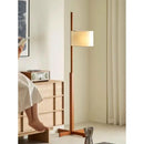 Modern Nordic Solid Wood Floor Lamp With Fabric Shade LED Standing Light for Home Decor by Ljojo