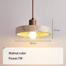 Yellow Travertine Stone Pendant Light LED Hanging Lamp for Kitchen Island by Ljojo