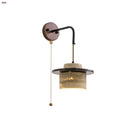 Ljojo LED Wall Sconce Light Fixture Yellow Travertine Stone Wood Nordic Design