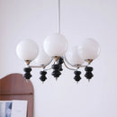 Ljojo Adjustable LED Glass Pendant Light Modern Nordic Style for Living Room Bedroom Dining Room