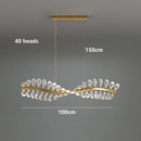 Ljojo Luxury Crystal Chandelier Pendant Light Elegant Dining Room Ceiling Lamp