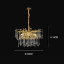 Ljojo Luxury Water Droplet Crystal Chandelier Light for Living Room Decor Golden Branch Pendant Fixture
