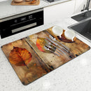 Ljojo Maple Anti-Skid Kitchen Mat: Absorbent, Quick Dry, Non-Slip Tray Pad