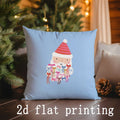 Ljojo Merry Christmas Pillow Covers for Sofa, Bedroom, Car - Rectangular Cushion Cover