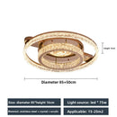 Luxury Hanging Crystal Ceiling Lights: Nordic Ring Chandeliers for Bedroom Living Room - Ljojo