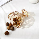 Ljojo 276ml Rhomboid Crystal Glass Cup for Desserts, Ice Cream, Milkshakes