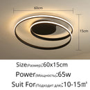 Modern Black LED Ceiling Light for Bedroom Living Room by Ljojo - Minimalist Indoor Lighting Fixtures
