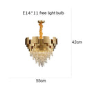 Crystal Chandelier Living Room Minimalist Designer Lamps by Ljojo