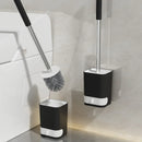 Ljojo Long Handle Wall-Mounted Toilet Brush with Detachable Holder