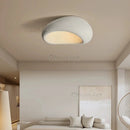 Cream Nordic Wabi Sabi LED Ceiling Light Chandelier for Bedroom Luxury Home Decor Lustre - Ljojo