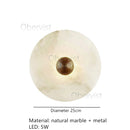Marble LED Wall Lamp for Nordic Modern Minimalist Bedroom Decor by Ljojo