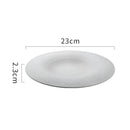 Ljojo Matte Stone Pattern Ceramic Shallow Plate for Sushi, Steak, Salad & Desserts
