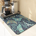 Butterfly Print Table Mat Coaster Set by Ljojo: Kitchen Accessories Absorbent Drying Mat