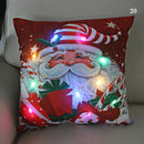 Ljojo Merry Santa Claus LED Light Pillow Cover - Home Decoration