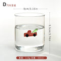 Ljojo 3D Glass Cup 400ml Cartoon Animal Christmas Theme Glass Coffee Mug
