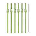 Glass Straw Set for Milk Tea Juice Cocktail, Ljojo Kitchen Bar Accessories