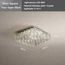 Ljojo Modern Gold Crystal Chandelier Ceiling Lamp for Dining Living Bedroom Island Decor